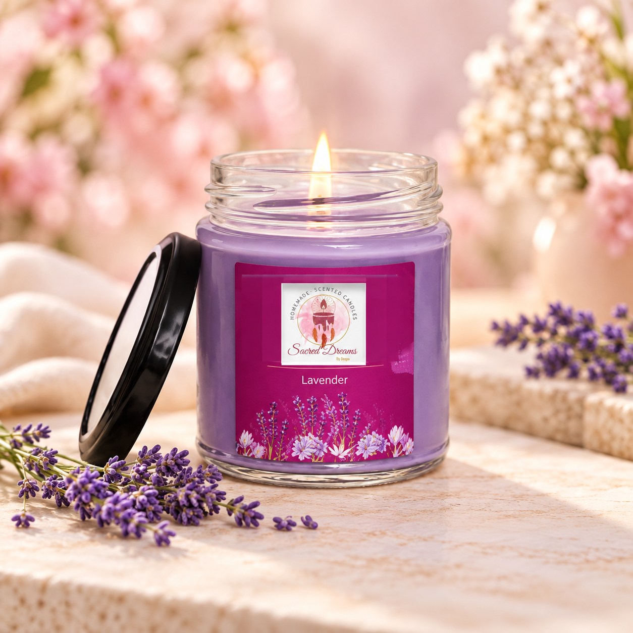 Lavender jar candle